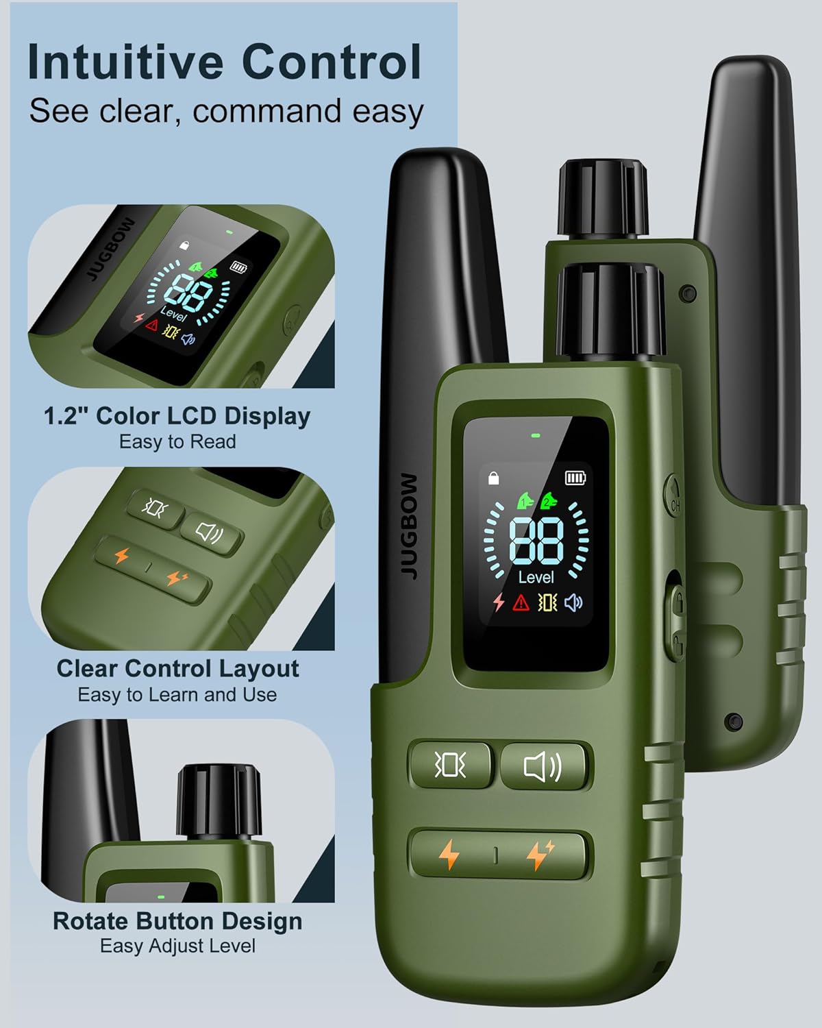 UltraRange Dog Training Collar with Remote – 4500FT Waterproof Rechargeable E-Collar for Small, Medium &amp; Large Dogs