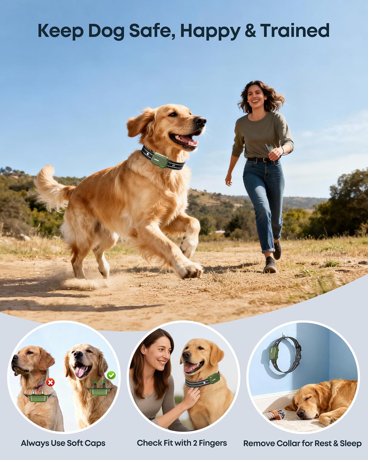 UltraRange Dog Training Collar with Remote – 4500FT Waterproof Rechargeable E-Collar for Small, Medium &amp; Large Dogs