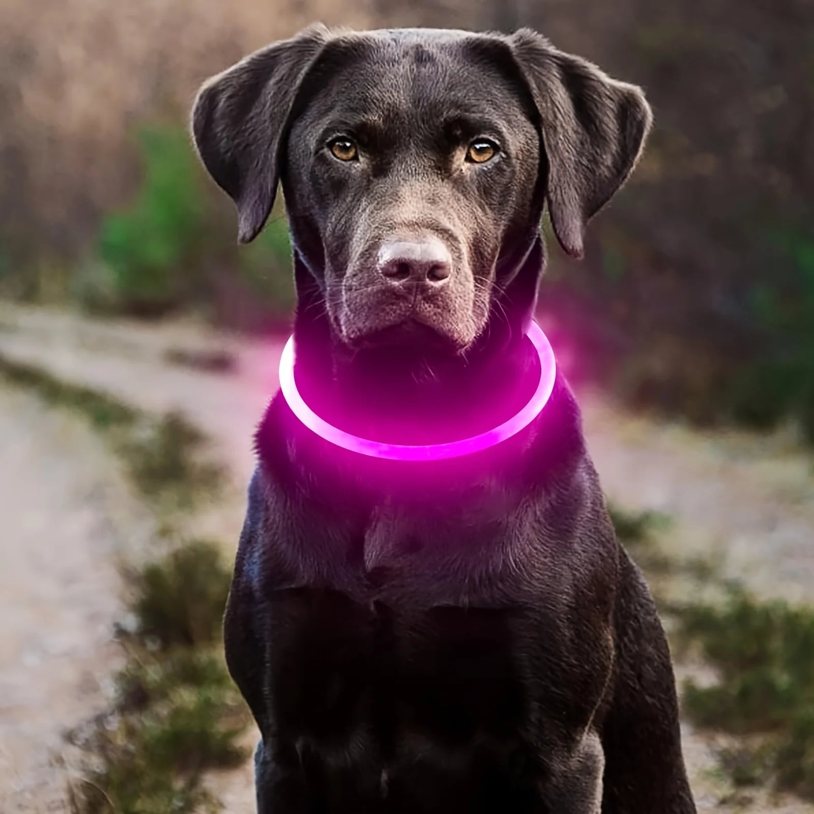 Pethod LED Dog Collar – USB Rechargeable Light-Up Safety Collar for Night Walks
