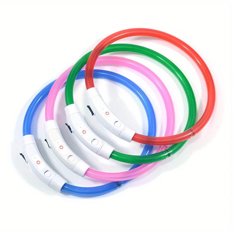 Pethod LED Dog Collar – USB Rechargeable Light-Up Safety Collar for Night Walks