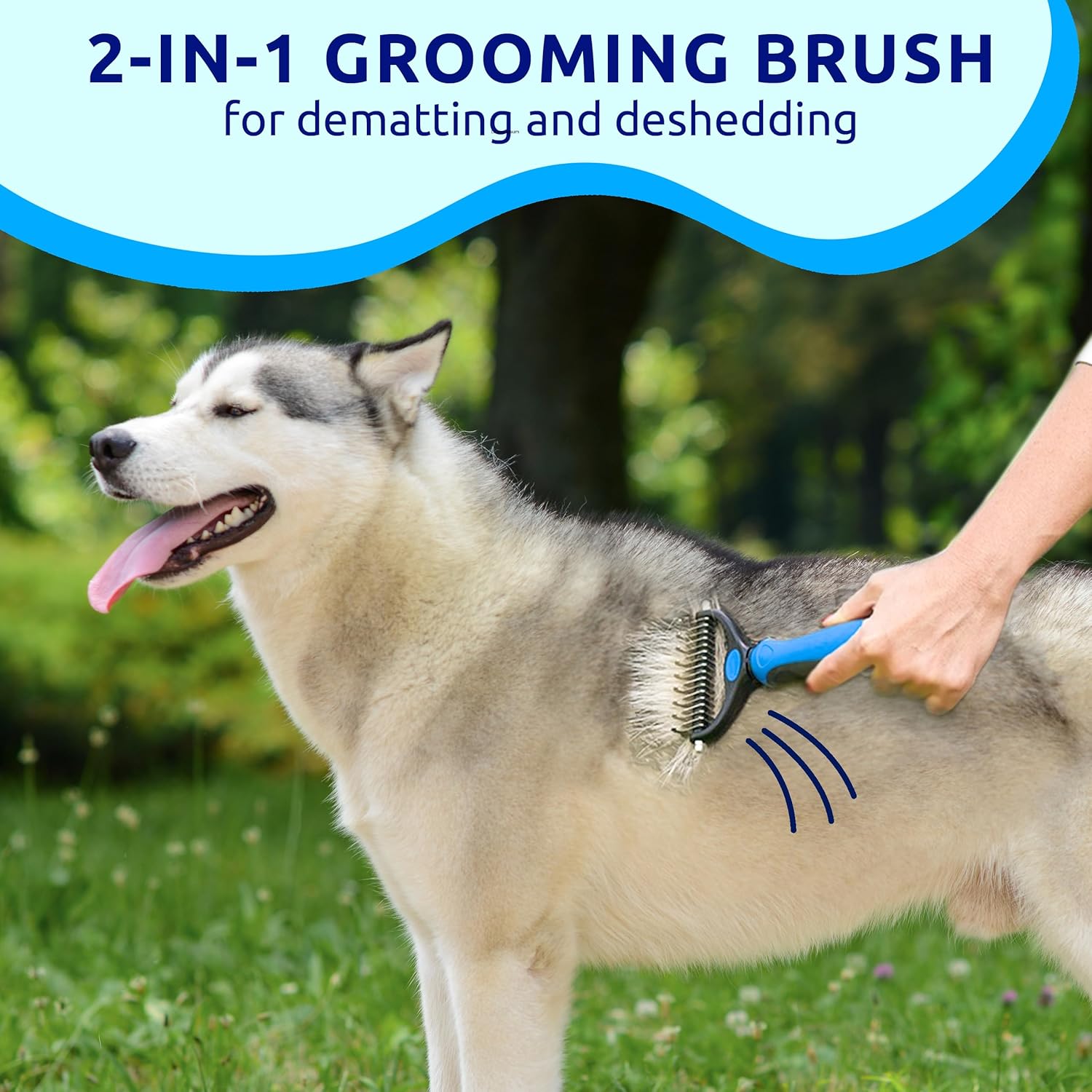 Pethod Deshedding Grooming Glove for Dogs & Cats – Gentle Hair Removal & Bathing Brush for Long & Short Fur